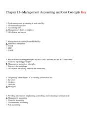 Chapter 15 Good Management Accounting Motivated By Government Regulators