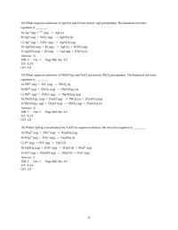 Chapter 4 2 When aqueous solutions of AgNO3 and KI are mixed