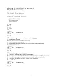 Chapter 5 1 A chemical reaction that releases heat to the surroundings&nbsp;
