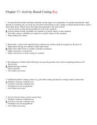 Chapter 17 Assume That Direct Labor And Direct Materials
