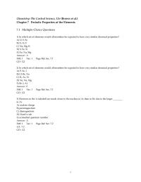 Chapter 7 1 In which set of elements would all members be expected to have