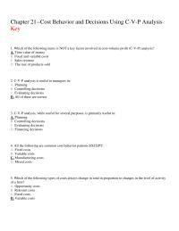 Chapter 21 Which The Following Items Not Key Factor