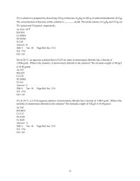 Chapter 13 3&nbsp;&nbsp;What is the&nbsp;molality of ammonium chloride in the solution