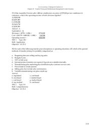 Chapter 23 If the Assembly Division sells 1,000 air conditioners at a price