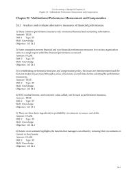 Chapter 24 Many common performance measures rely on internal financial and accounting