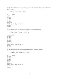 Chapter 19 2 The value of ΔH° for the formation of POCl3 from its constituent elements