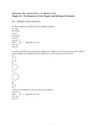 Chapter 24 1 Which substance would be the most soluble in gasoline