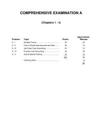Comprehensive Exams How much is the cost assigned to the units in the ending work