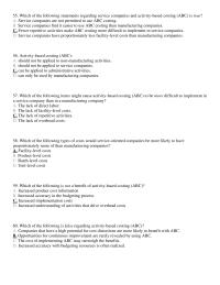 Chapter 6 2 Activity based Costing ABC Should Not Applied