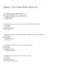 Chapter 7 1 The Traditional Income Statement Focuses On Cost