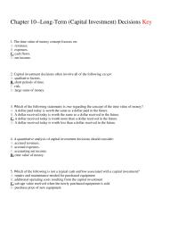 Chapter 10 1 The Time Value Money Concept Focuses On