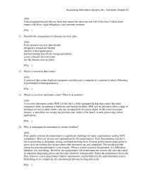 Chapter 15 2 Accounting Information Systems 8e test Bank Ans critical