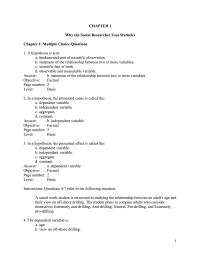 Chapter 1 Answer Rank Order Data Objective Factual Page