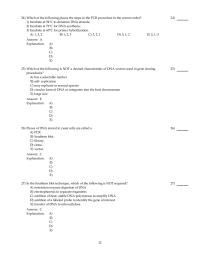 Chapter 9 Which of the following places the steps in the PCR