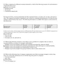 Chapter 13 2 When Comparing Two Different Investment Alternatives
