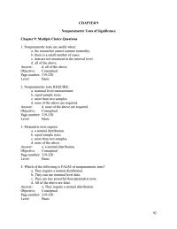 Chapter 9 The set of frequencies obtained in an actual frequency distribution