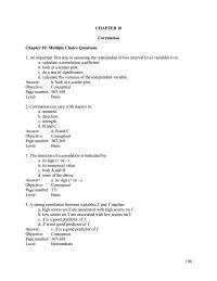 Chapter 10 An important first step in assessing the relationship of two