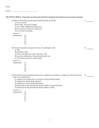 Chapter 15 The most frequently used portal of entry for pathogens&nbsp;
