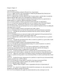 Chapter 13 Earth Radii Above Earth then a Its Mass Increases