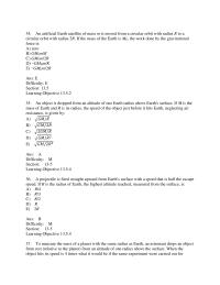 Chapter 13 Its Perigee Minimum Distance And Apogee Maximum