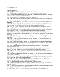 Chapter 15 Distinguish simple harmonic motion from other types&nbsp;