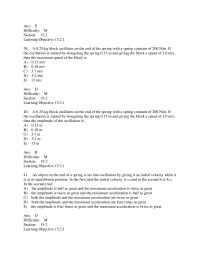 Chapter 15 The Physical Pendulum Has Extended Mass d The