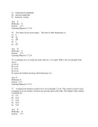 Chapter 17 What is the wavelength of the wave