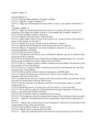 Chapter 19 the molar mass M of the molecules in the sample