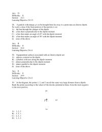 Chapter 24 No work is done if the final position of the particle is on