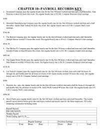 Chapter 10 Worked Hour Amount Earnings Andrews&nbsp;