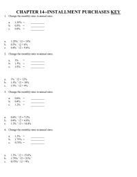 Chapter 14 Convert The Annual Rate Monthly Rate Then