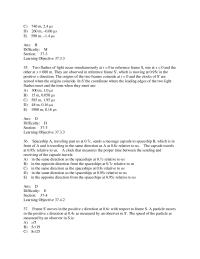 Chapter 37 Its spectrum has an absorption line at a frequency of
