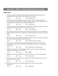 Chapter 6 A call provision gives bondholders the right to demand