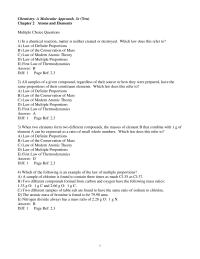 Chapter 2 1 In a chemical reaction, matter is neither