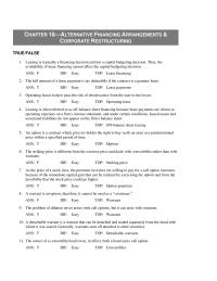 Chapter 18 Since Does Not Limit The Firms Ability