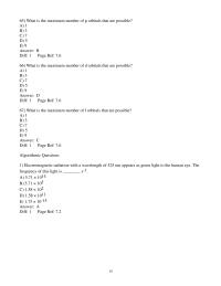 Chapter 7 2 What is the maximum number of p orbitals that are possible