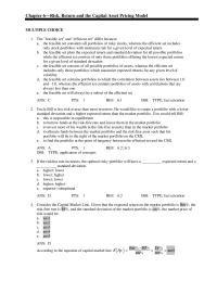 Chapter 6 while the efficient set consists of only those portfolios offering