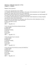 Chapter 12 1 Give the major force between acetone and chloroform