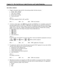 Chapter 14 Assume the assumptions underlying the APV are relevant