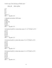 Chapter 15 2 How many of the following are WEAK acids