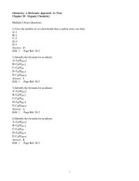 Chapter 20 1 Give the number of covalent bonds that a carbon