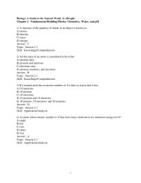 Chapter 2 Biology Guide The Natural World Krogh Fundamental
