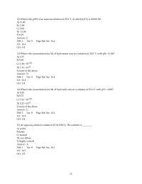 Chapter 16 3 What is the pOH of an aqueous solution at 25.0 °C in which