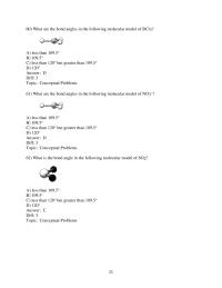 Chapter 5 2 What are the bond angles in the following molecular model