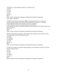 Chapter 6 2 Which one of the following contains 35% carbon by mass