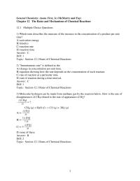 Chapter 12 1 what is the rate of disappearance of N2O5 at that moment