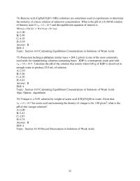 Chapter 14 2 The percent dissociation of acetic acid changes as the concentration