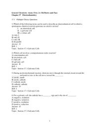Chapter 17 1 What species is oxidized in the reaction