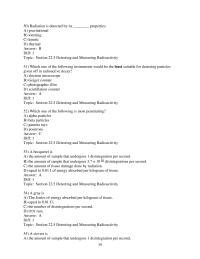 Chapter 22 2 Which unit of radiation describes the amount of radiation emitted
