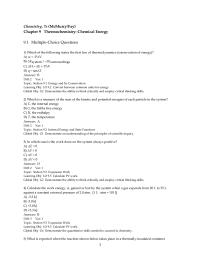 Chapter 9 1 Which is a measure of the sum of the kinetic and potential
